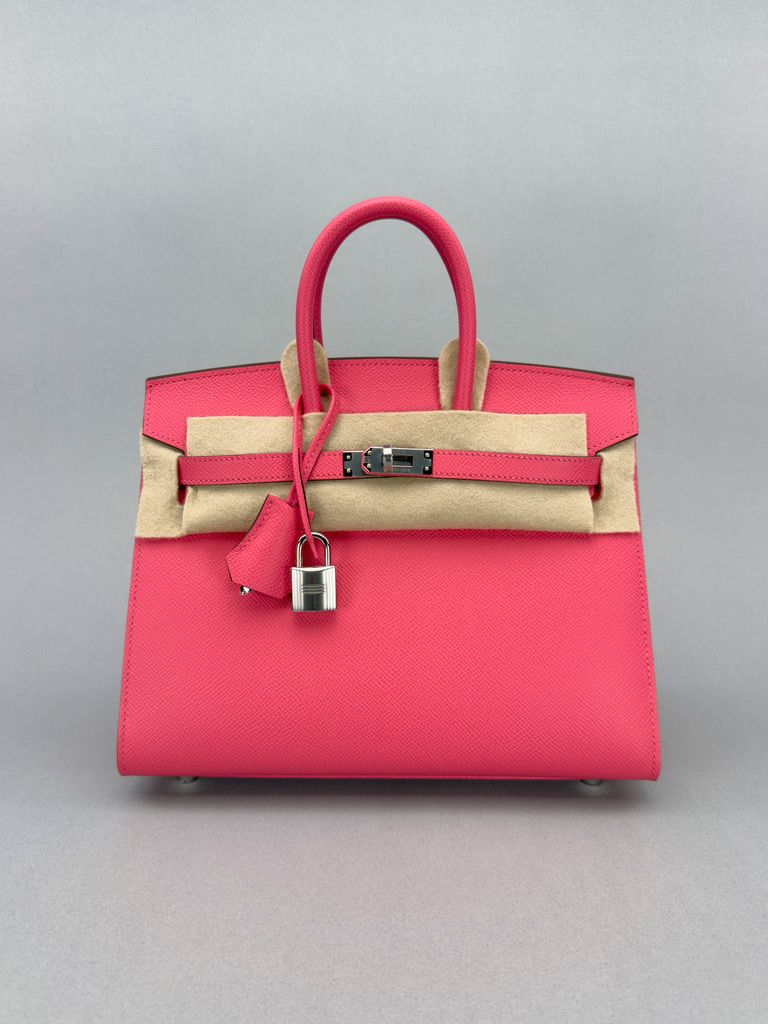 Hermes Birkin 25 Epsom Rose Azalee Palladium Hardware