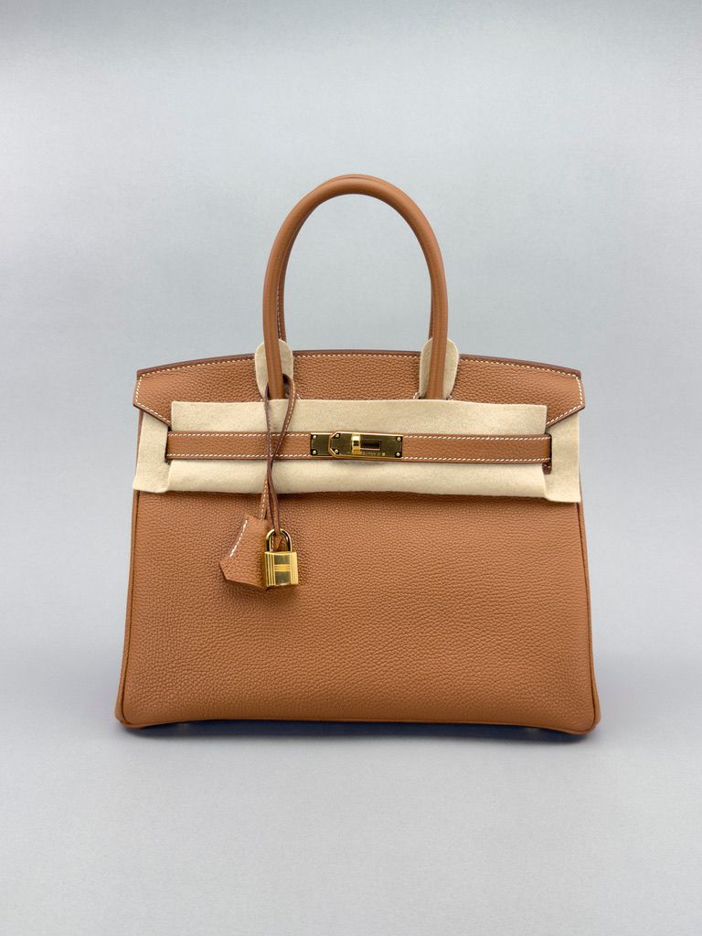 Hermes Birkin 30 Togo Gold Gold Hardware