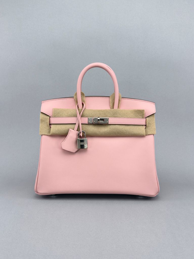 Hermes Birkin 25 Rose Sakura Palladium Hardware