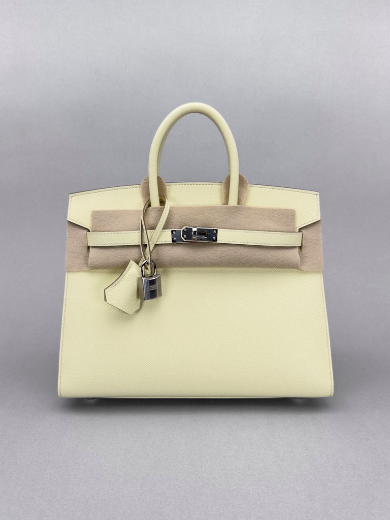 Hermes Birkin 25 Epsom Jaune Milton Palladium Hardware