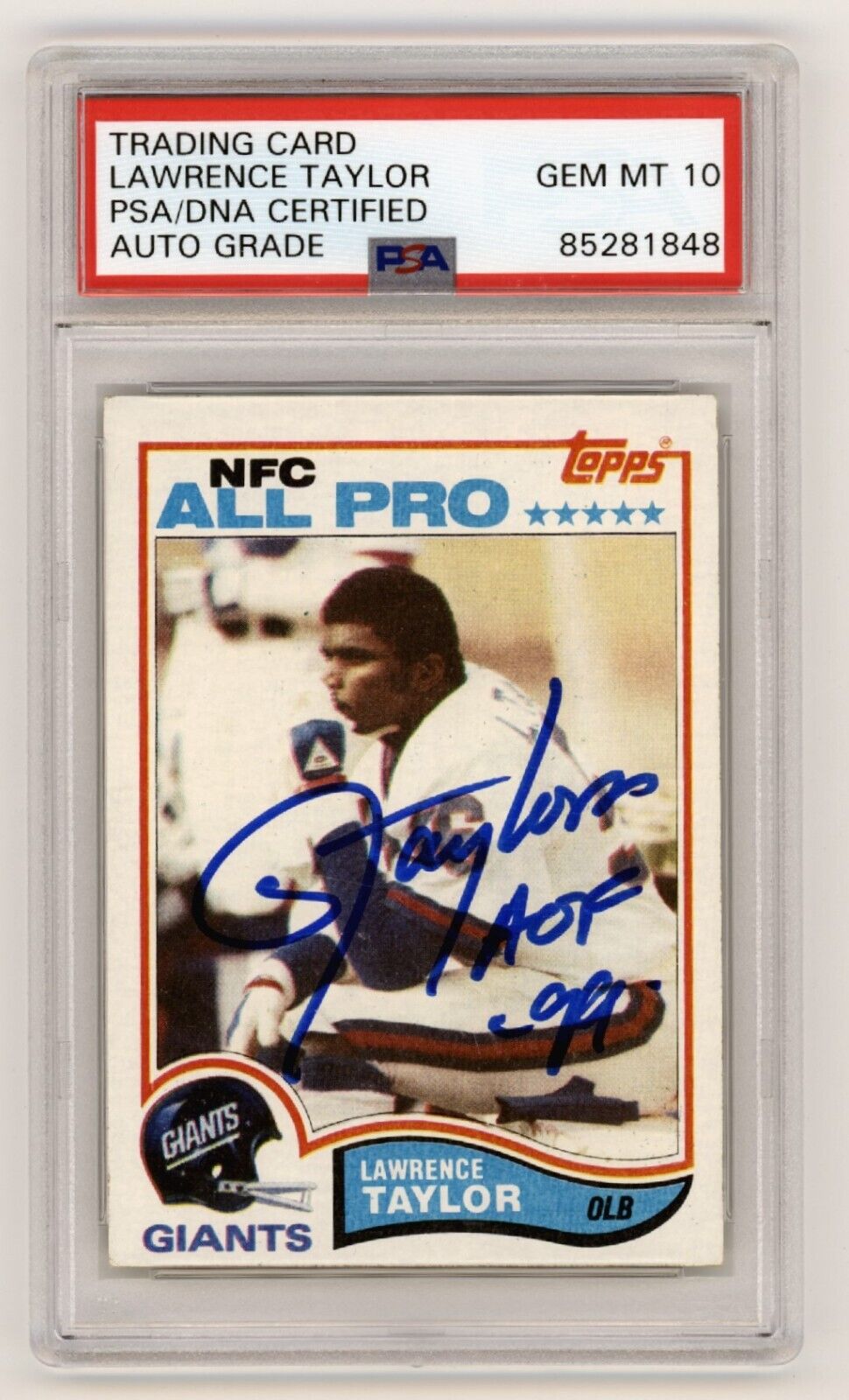 Lawrence Taylor - PSA 10 Graded Card