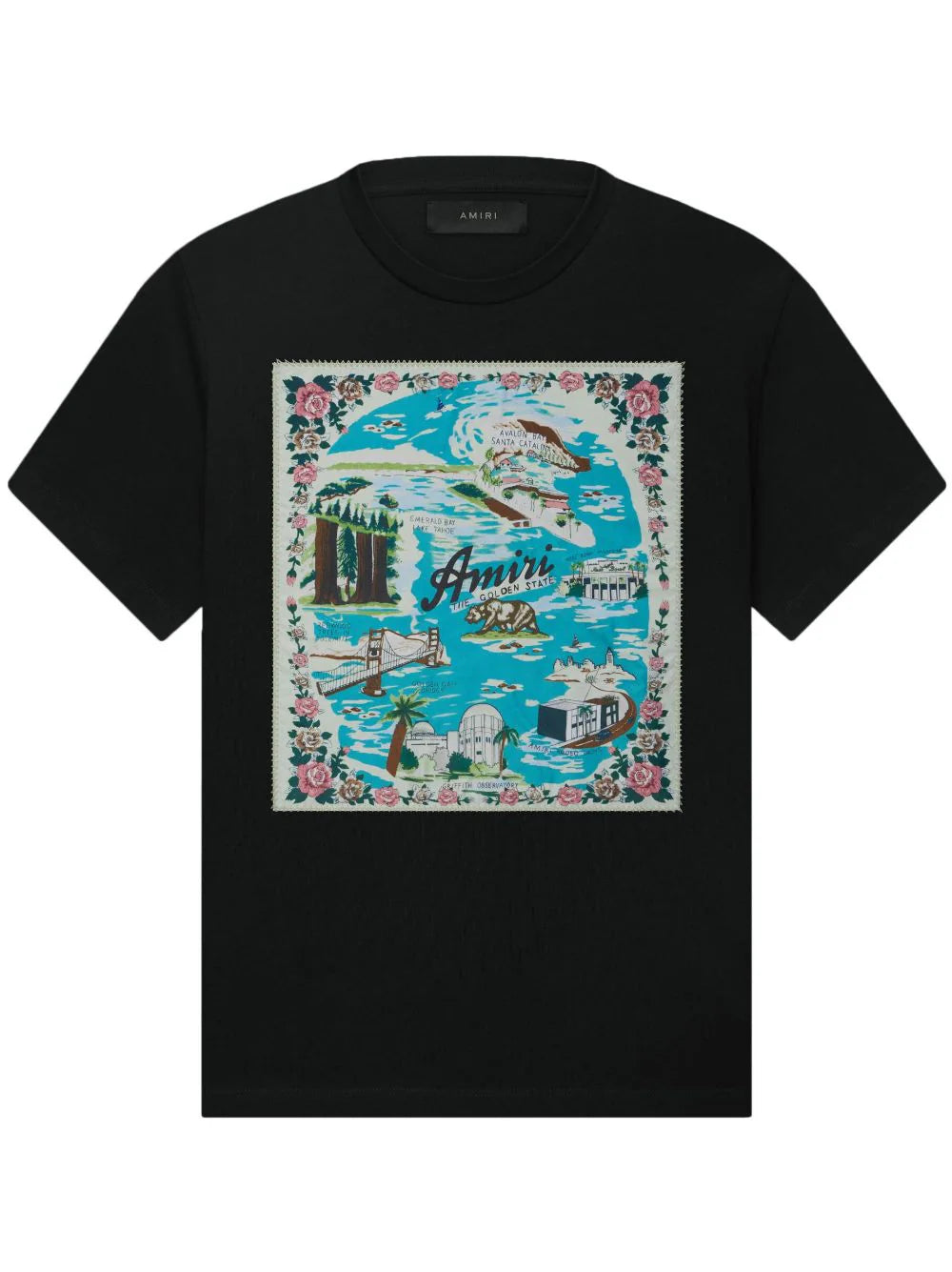 AMIRI THE GOLDEN STATE BLACK T-SHIRT