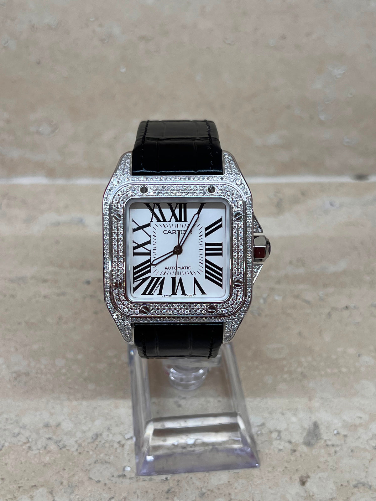 Cartier Santos XL Full Ice Black Whool