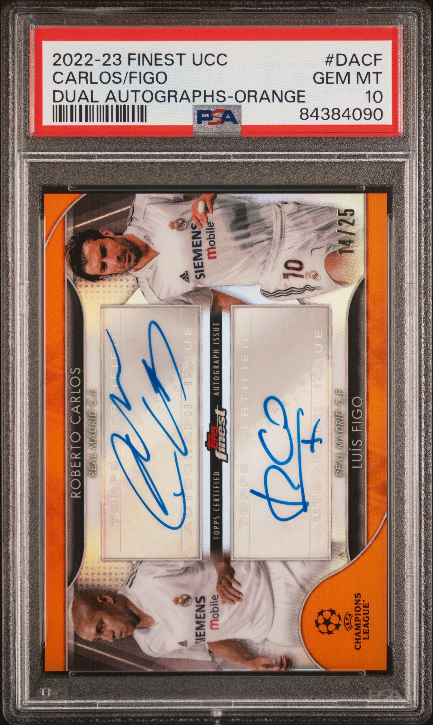 Luis Figo / Roberto Carlos - PSA Graded Card