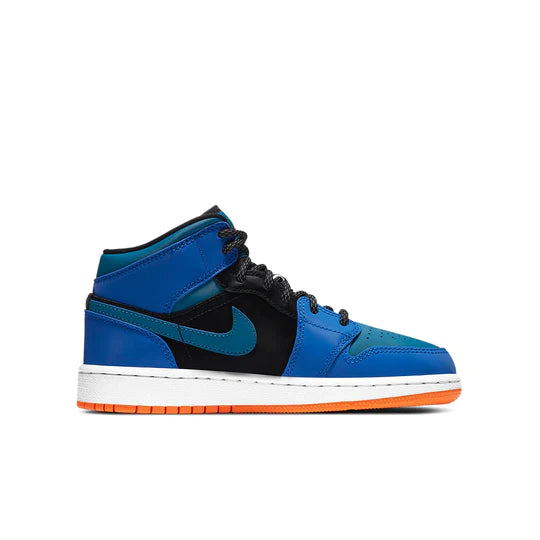 Jordan 1 Mid Racer Blue Green Abyss (GS)