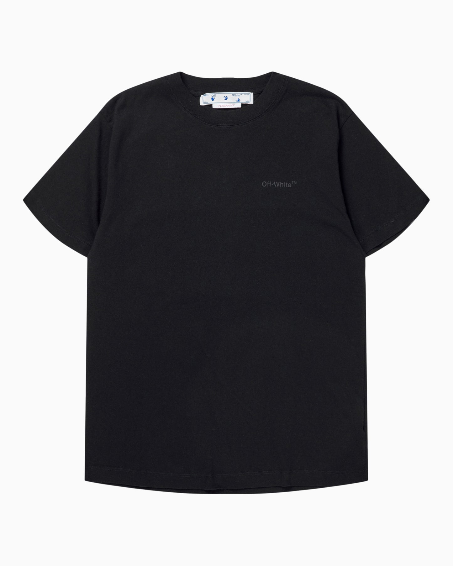 OFF-WHITE Wave Outl Diag Slim S/S Tee Black/Black