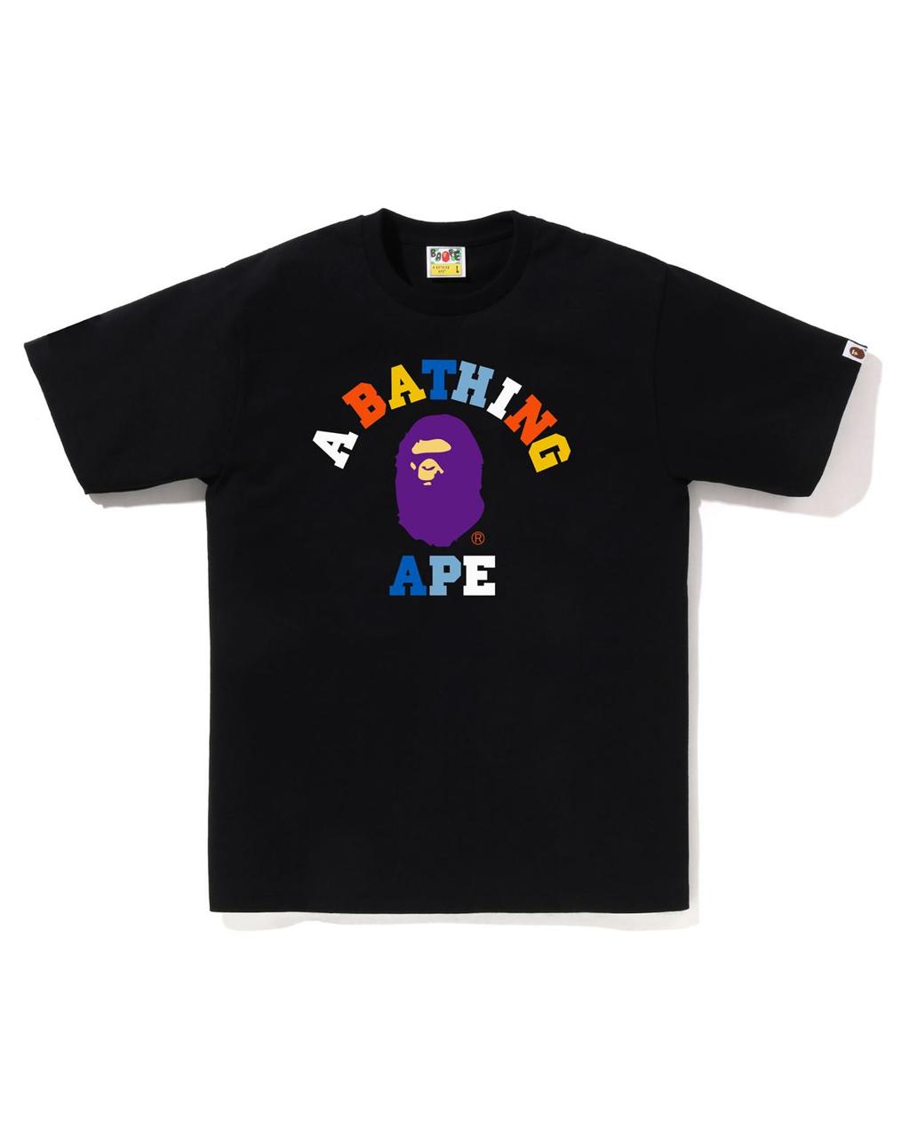A Bathing Ape Colors College Tee Black