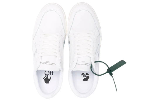 Off-White Low Vulcanized Canvas Sneaker Leather 'White Green'