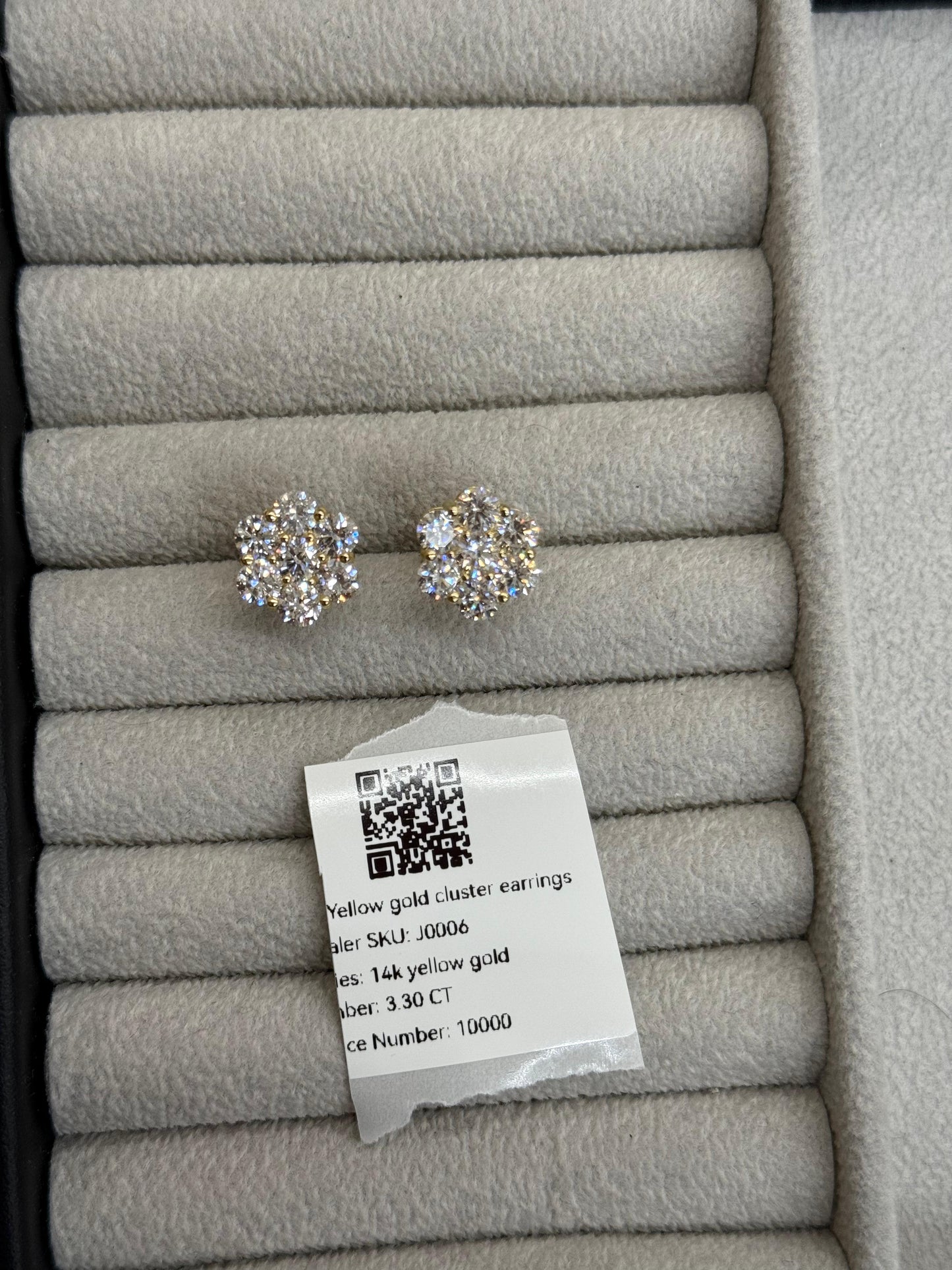 Aretes de Diamantes Oro 14k