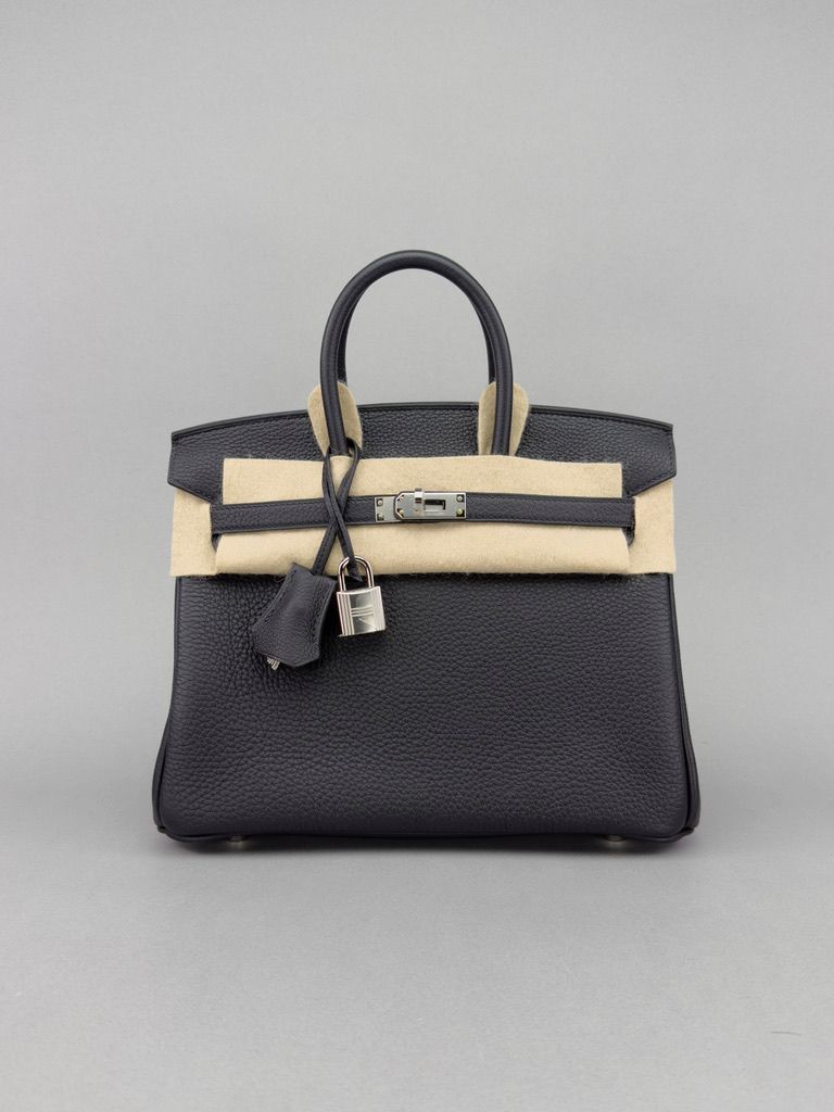 Hermes Birkin 25 Togo Black Palladium Hardware