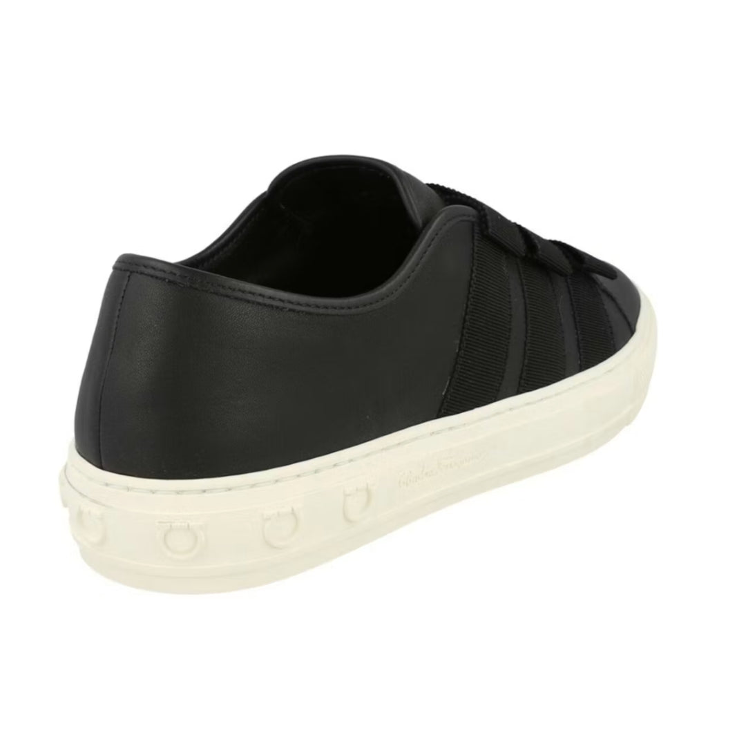 Ferragamo Wmns Nataly Calfskin Leather Low-Top Black