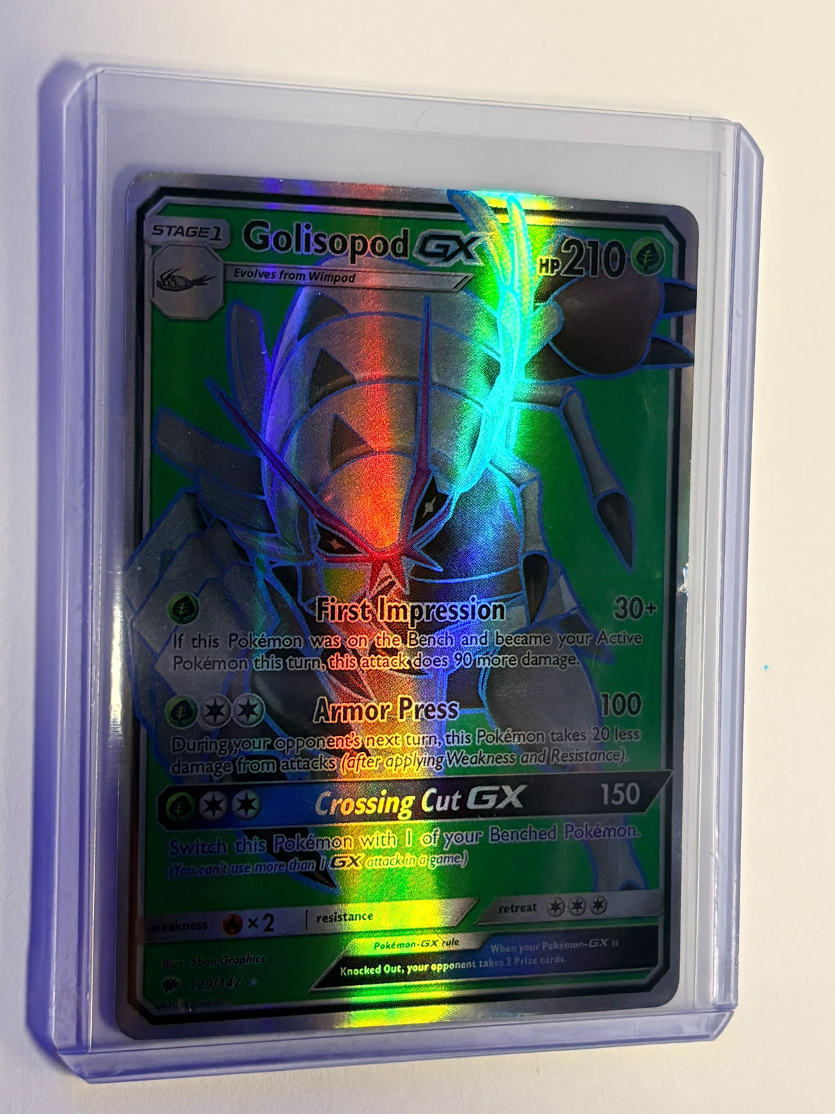 CARTA POKEMON Golisopod GX 129/147 – Full Art