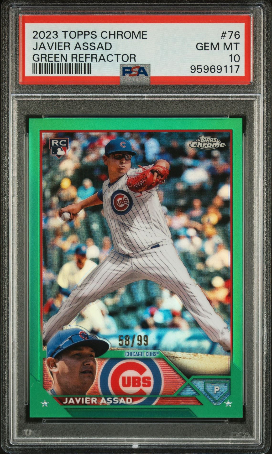 Javier Assad Green Refractor - PSA 10 Graded Rookie Card