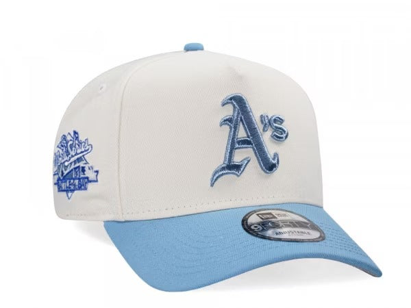 GORRA NEW ERA ATHTLETICS WORLD SERIES 1989 WHITE BLUE