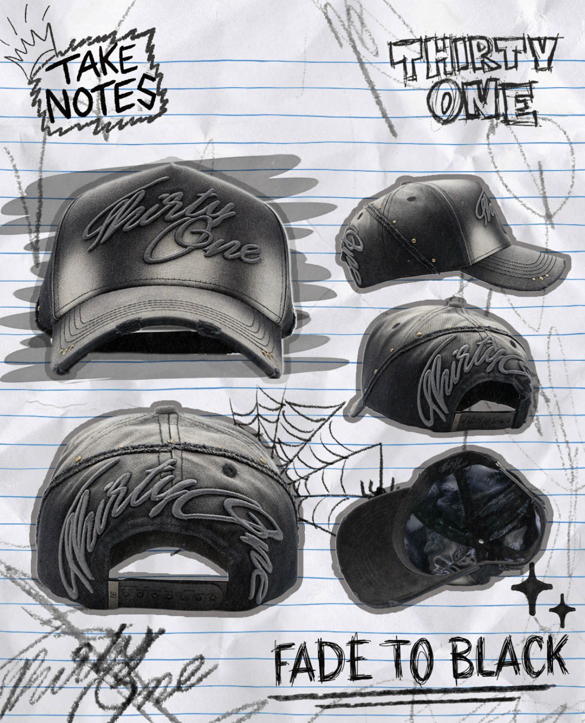 GORRA 31 HATS "FADE TO BLACK" (PREVENTA)