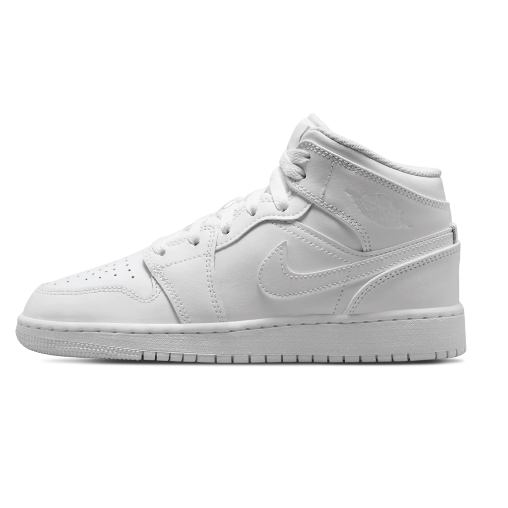 Air Jordan 1 Mid Triple White (2023) (GS)