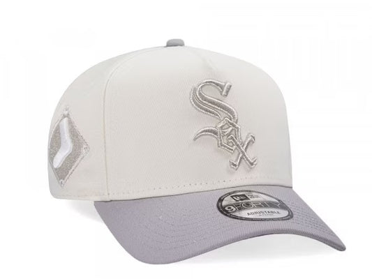 GORRA NEW ERA SOX METALLIC CHROME WHITE
