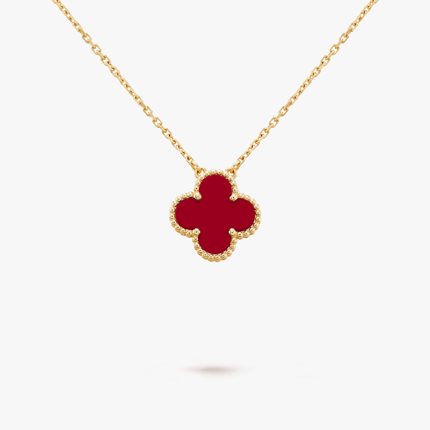 Necklace Tipo Van Cleef & Arpels Vintage Alhambra red