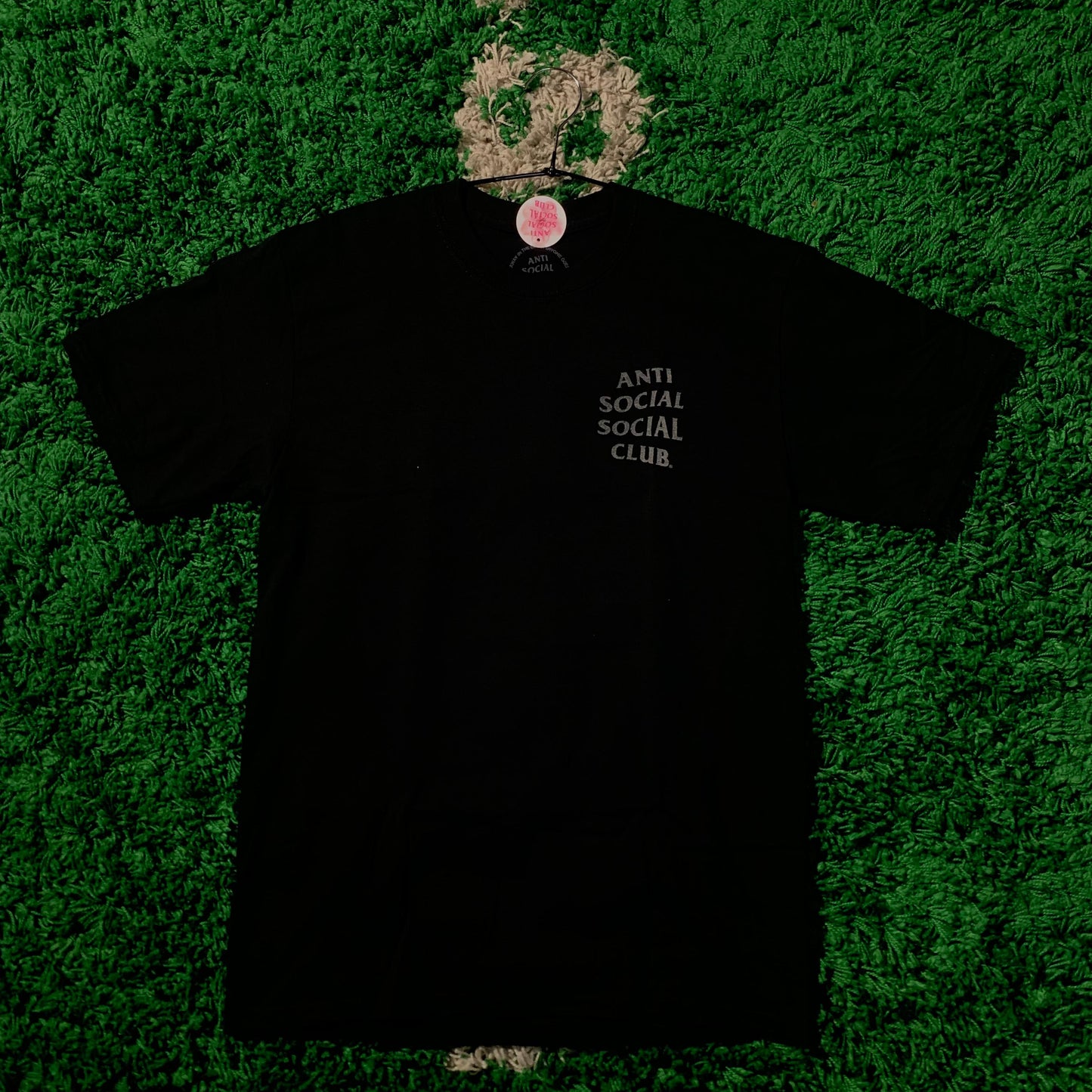 Anti Social Social Club T-shirt Black Flowers White Reflective