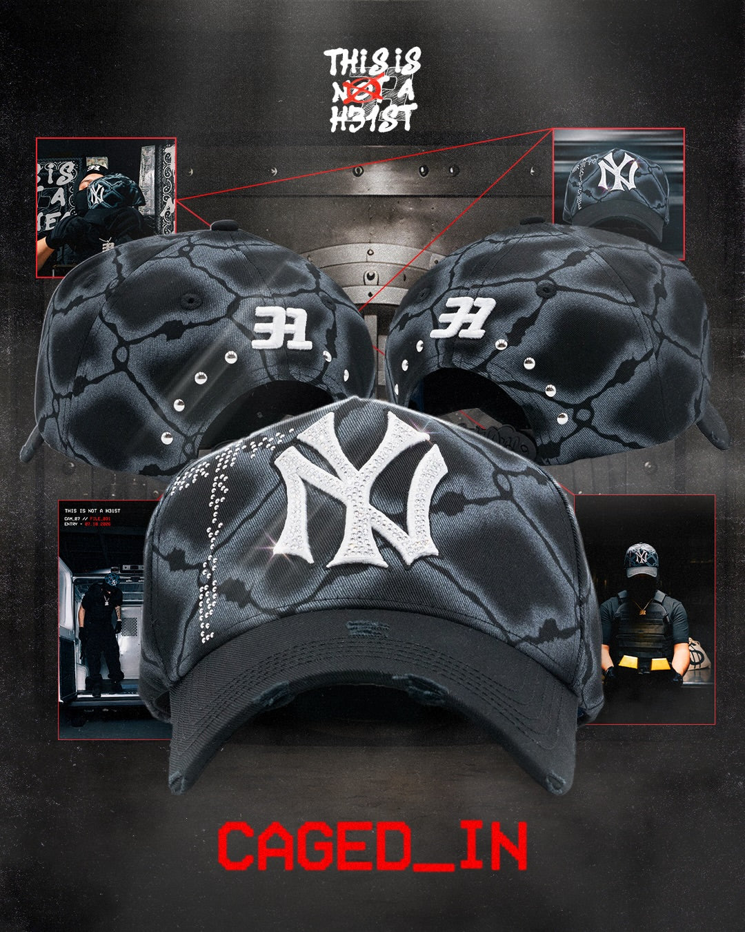 Gorra 31 hats THIS IS NOT A HEIST - CAGED IN (PREVENTA)