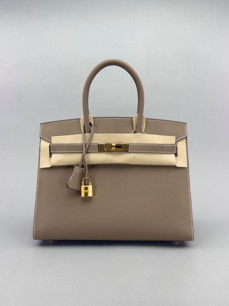 Hermes Birkin 30 Epsom Etoupe Gold Hardware