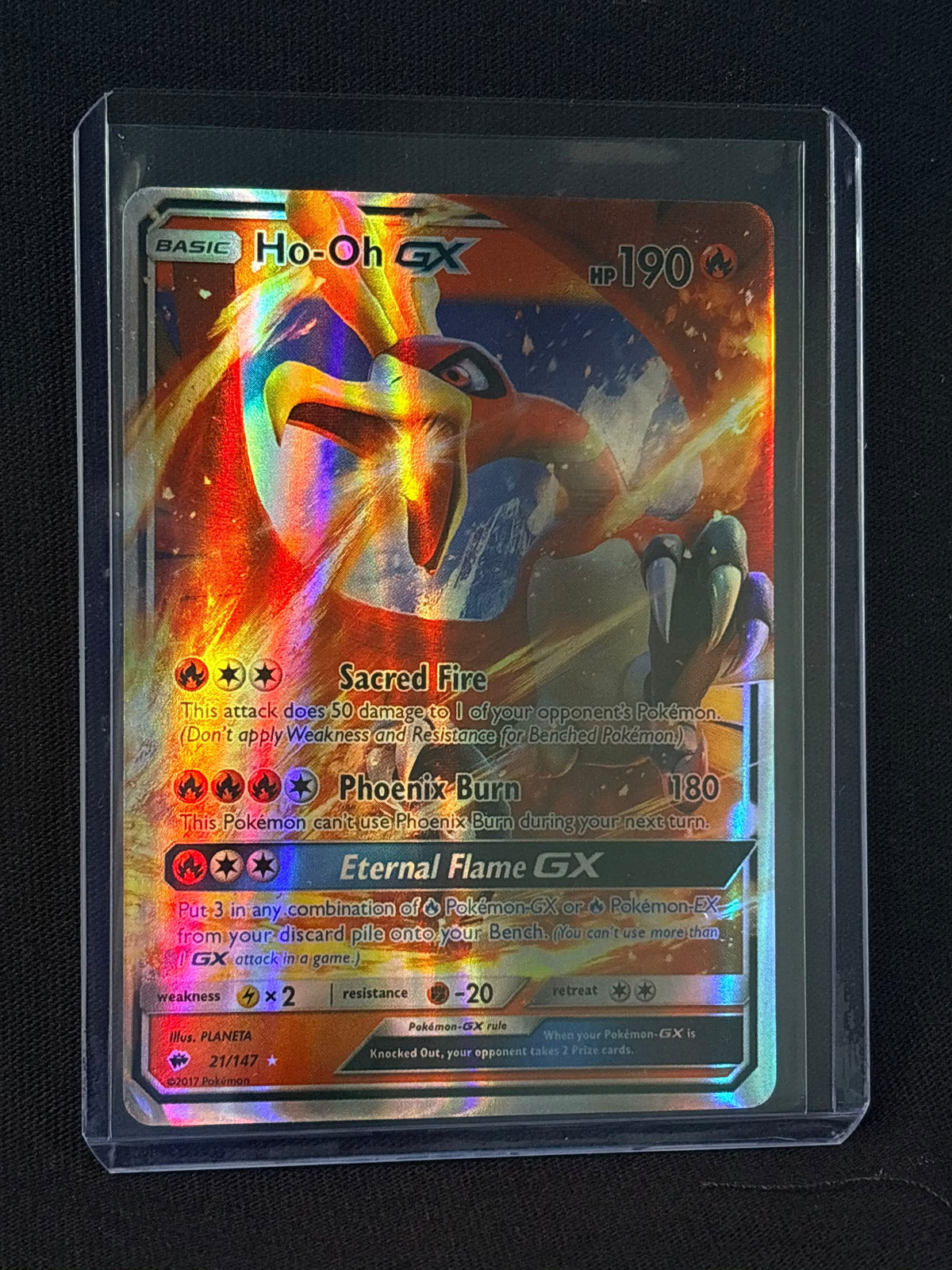 CARTA POKEMON Ho-Oh GX 21/147