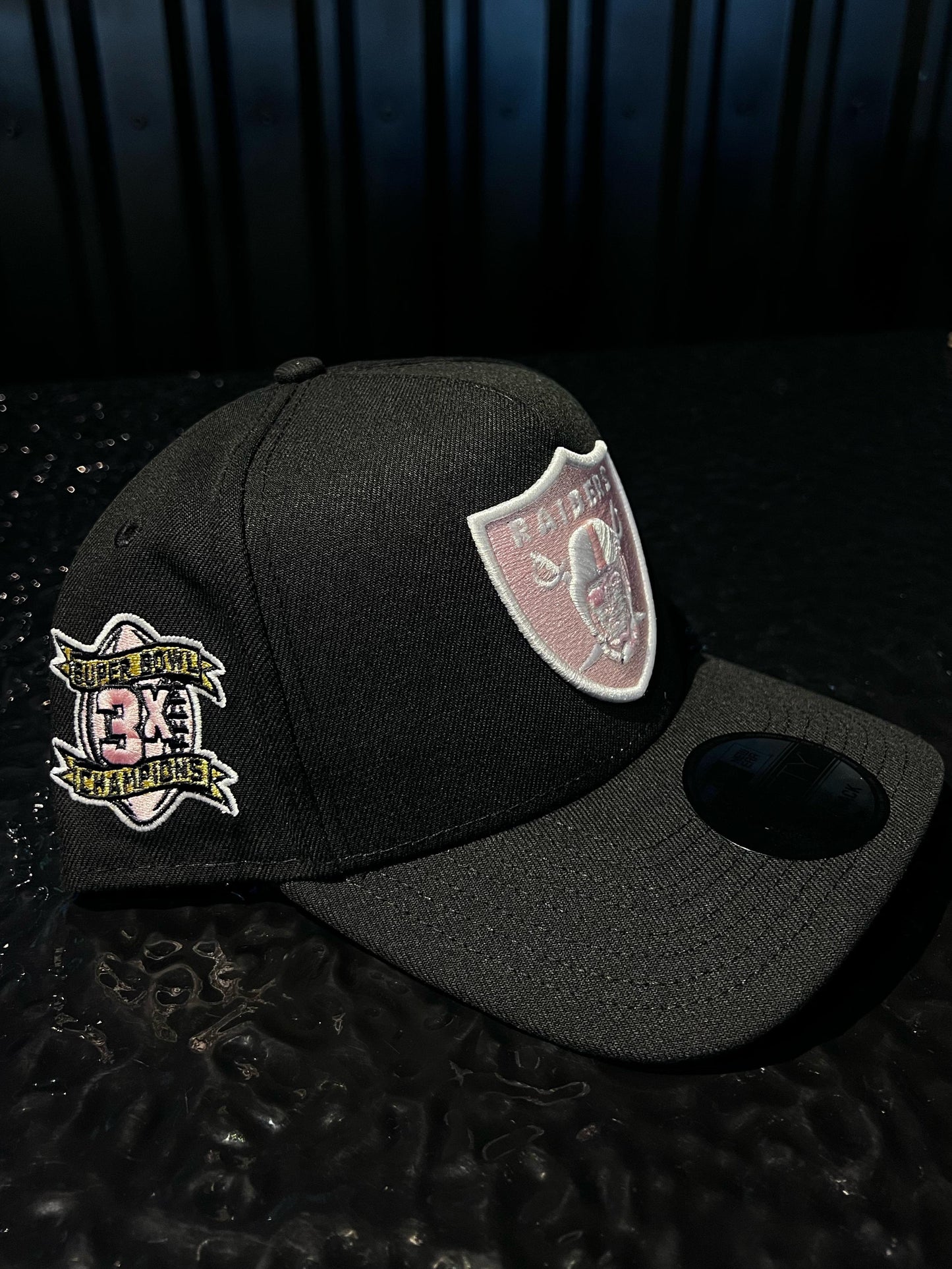 GORRA NEW ERA RAIDERS 3xCHAMPION BLACK PINK SNAPBACK