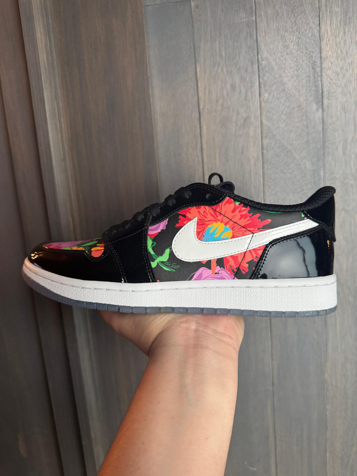 SRGN Air Jordan 1 Low Black GG Floral