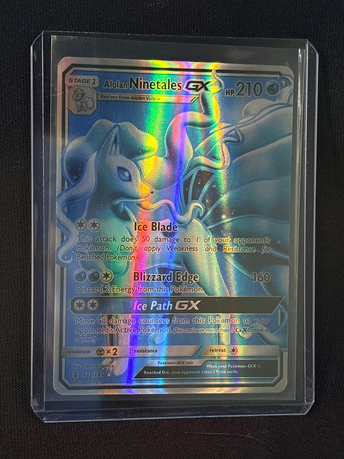 CARTA POKEMON Alolan Ninetales GX 132/145 – Full Art
