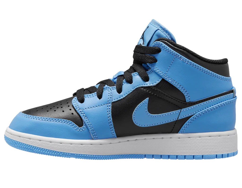 Air Jordan 1 Mid University Blue Black (GS)