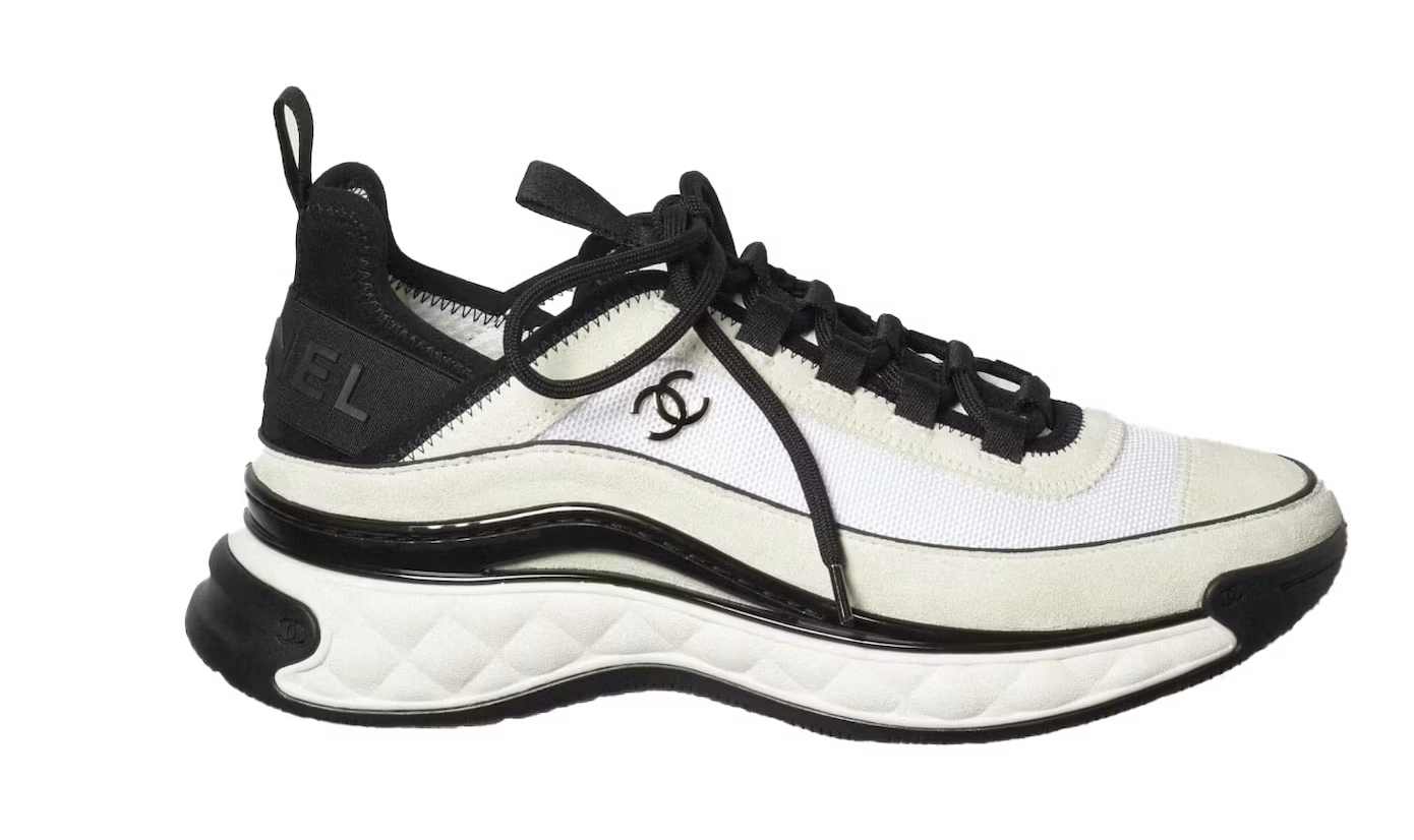 Chanel Suede Trainer White Black (W)