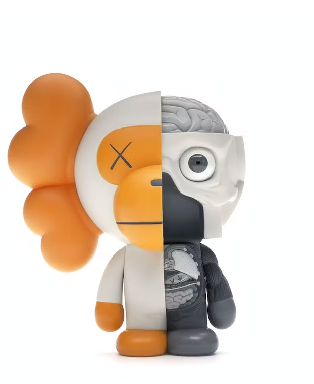 KAWS Bape Dissected Baby Milo Vinyl Figure White