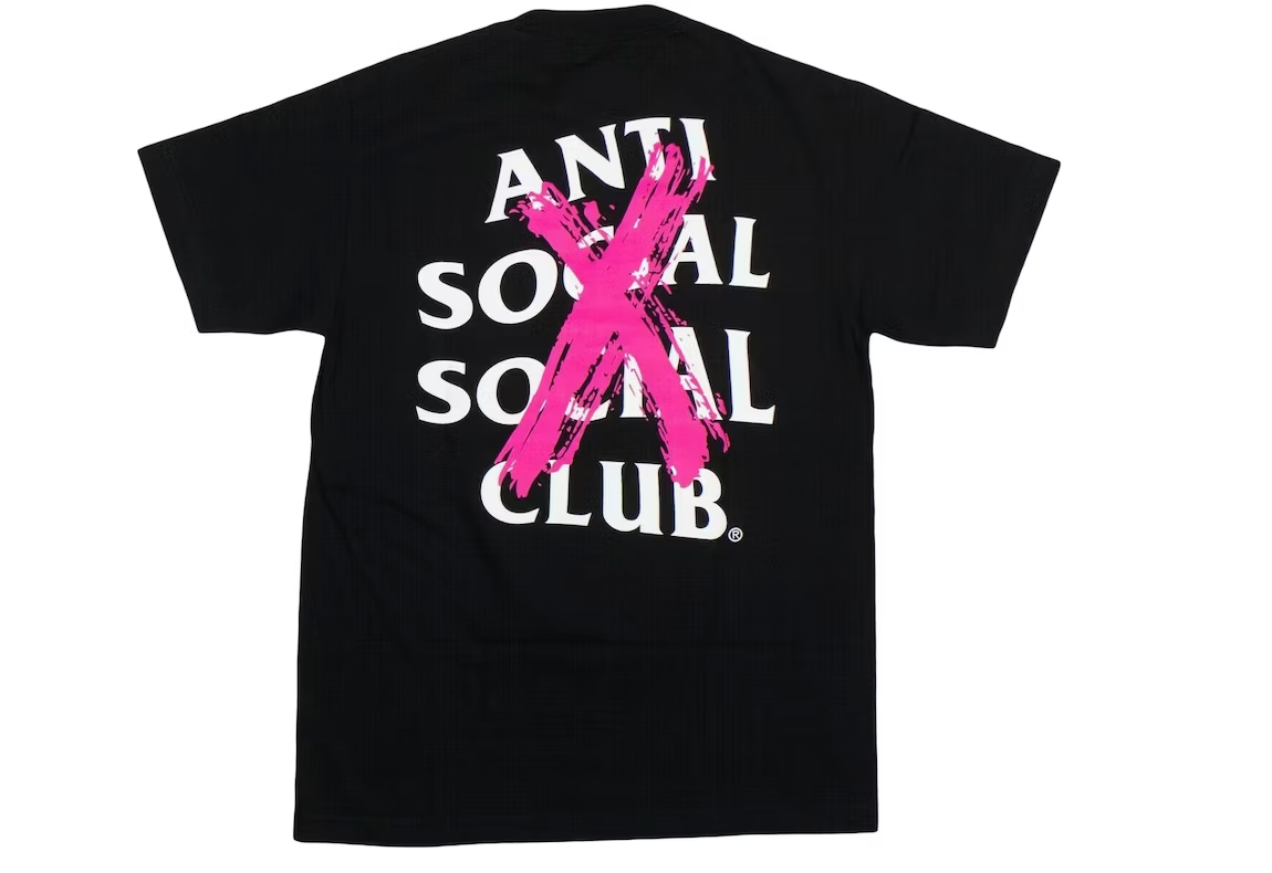 Anti social social club pink outlet shirt