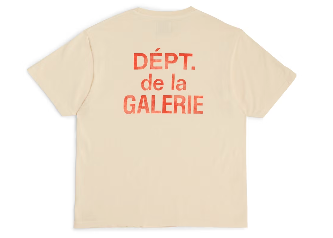 Gallery Dept. French T-shirt Cream/Orange