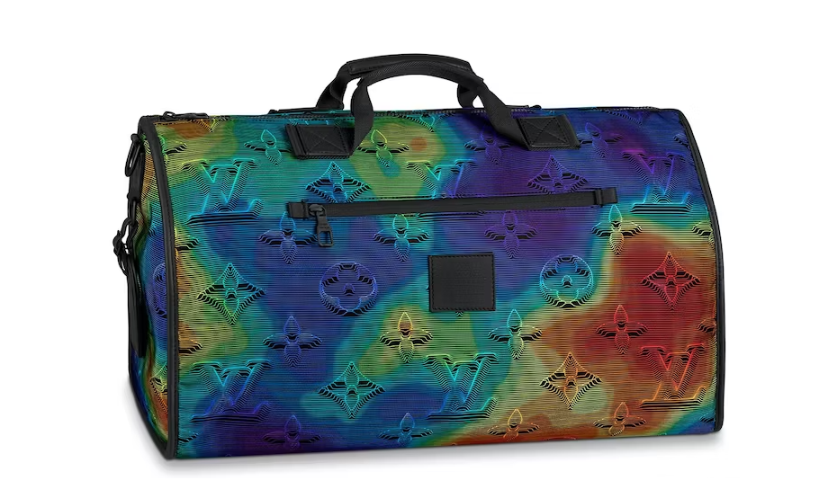 LV Reversible Keepall Bandouliere Monogram 3D 50 Rainbow/Grey/Black