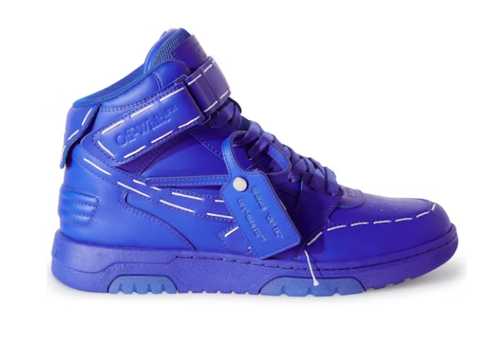 OFF-WHITE Out Of Office Low Sartorial Stitching Mid Top Blue Blue