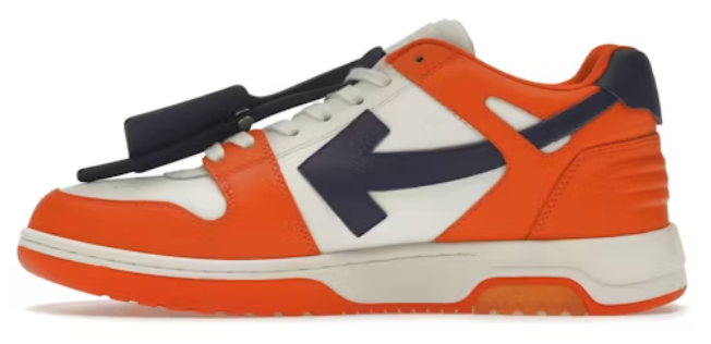 OFF-WHITE Out Of Office OOO Low Tops White Orange Blue