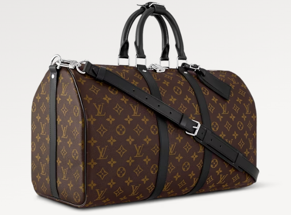 Louis Vuitton Keepall Bandouliere Monogram Macassar 45 Brown/Black Preowned
