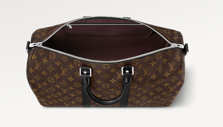 Louis Vuitton Keepall Bandouliere Monogram Macassar 45 Brown/Black Preowned