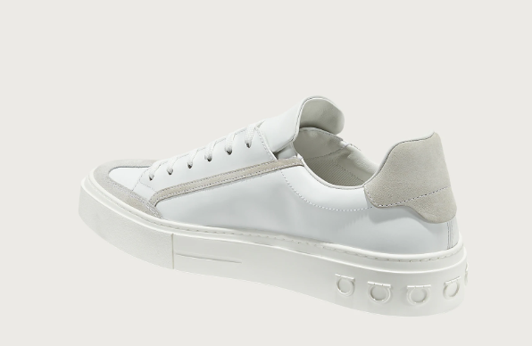 Salvatore Ferragamo Men´s Born Gancini Leather Matte White