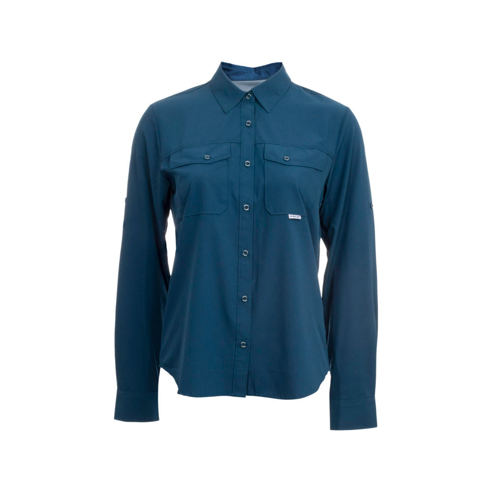 Camisa Maja Outdoor Signature Azul Marino Dama - Manga Larga