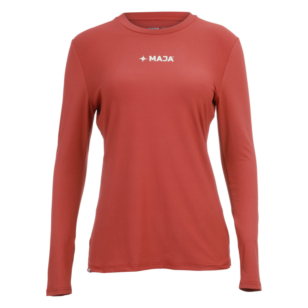 Camiseta Dama Maja Performance Vino - Manga Larga