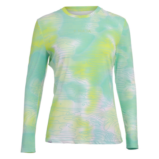 Camiseta Dama Maja Performance TieDye Verde  - Manga Larga