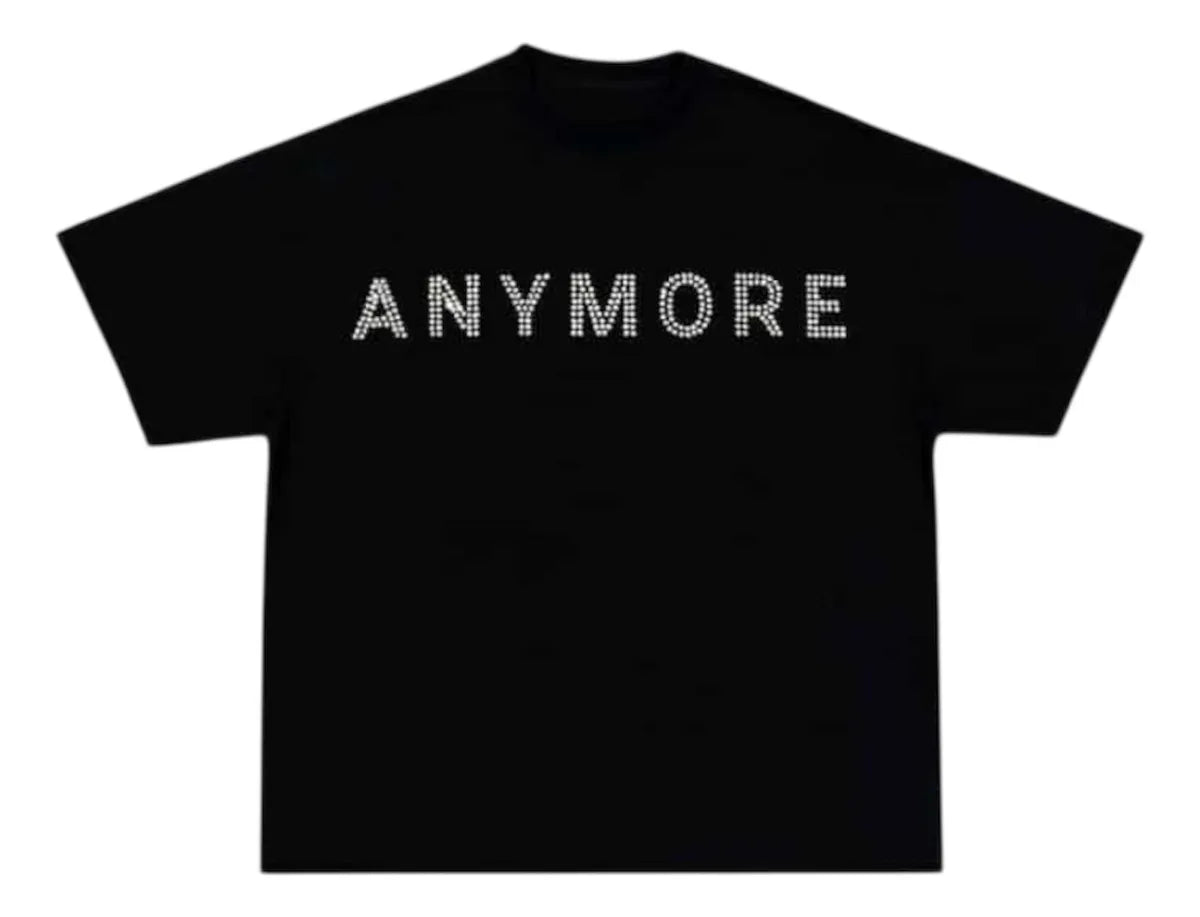 ANYMORE GLITTERS T-SHIRT BLACK