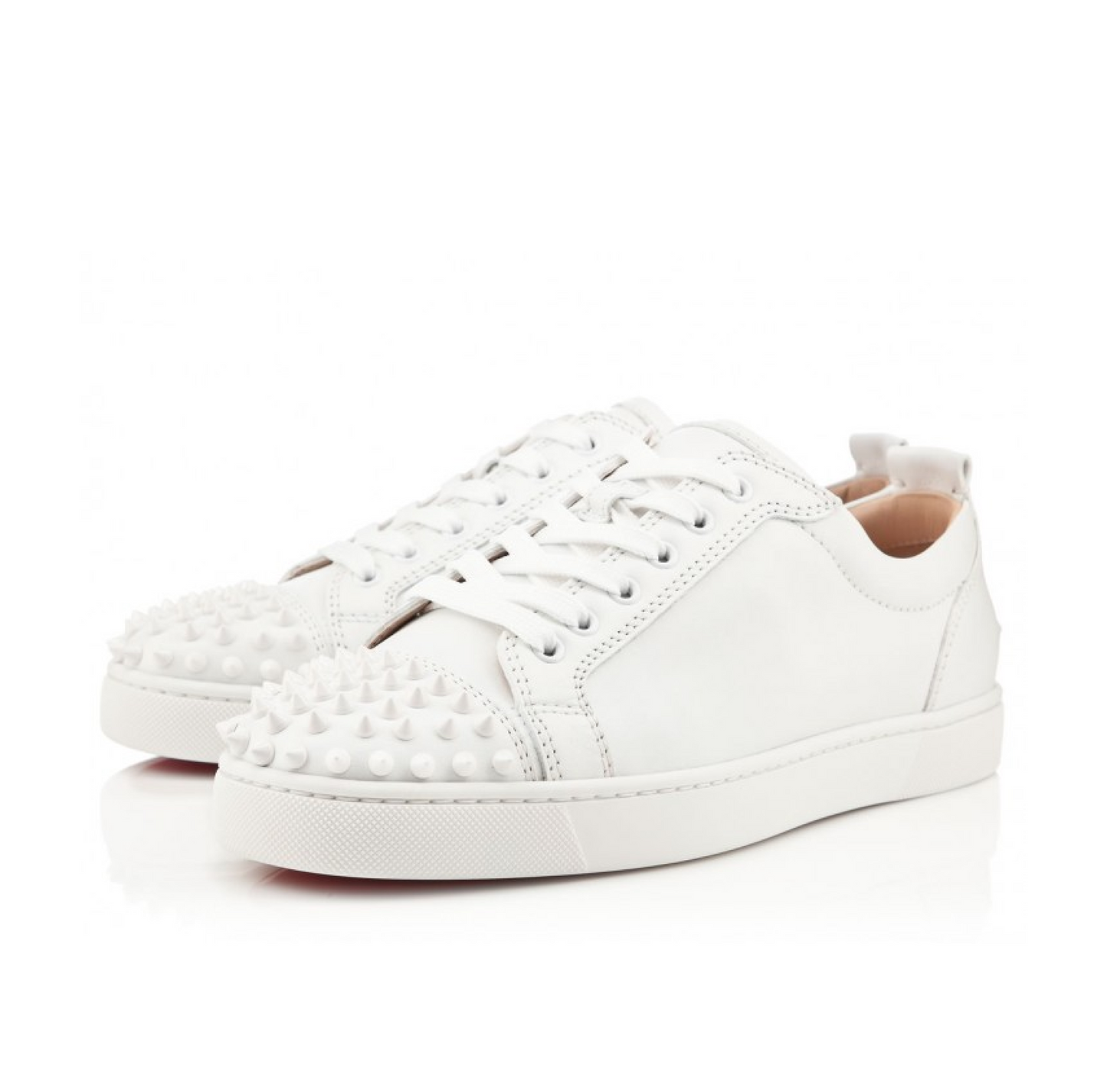 Christian Louboutin Louis Junior Spikes White