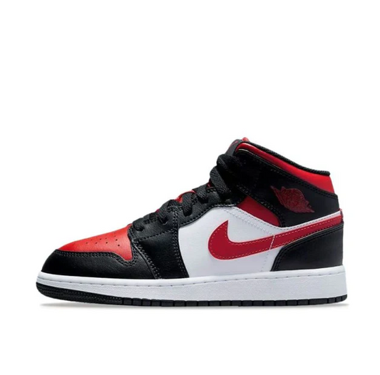 Air Jordan 1 Mid Black Fire Red (GS)