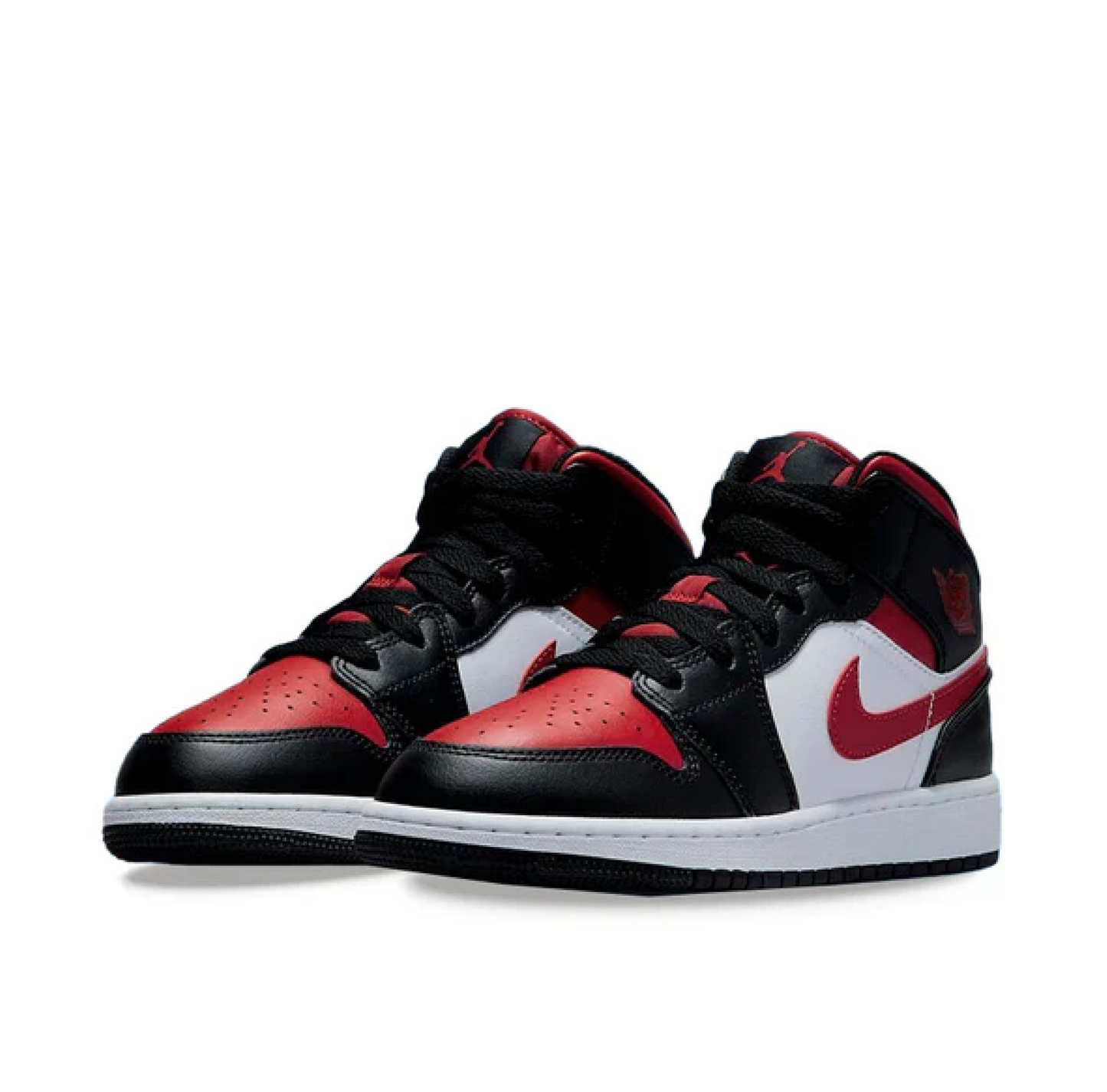 Air Jordan 1 Mid Black Fire Red (GS)
