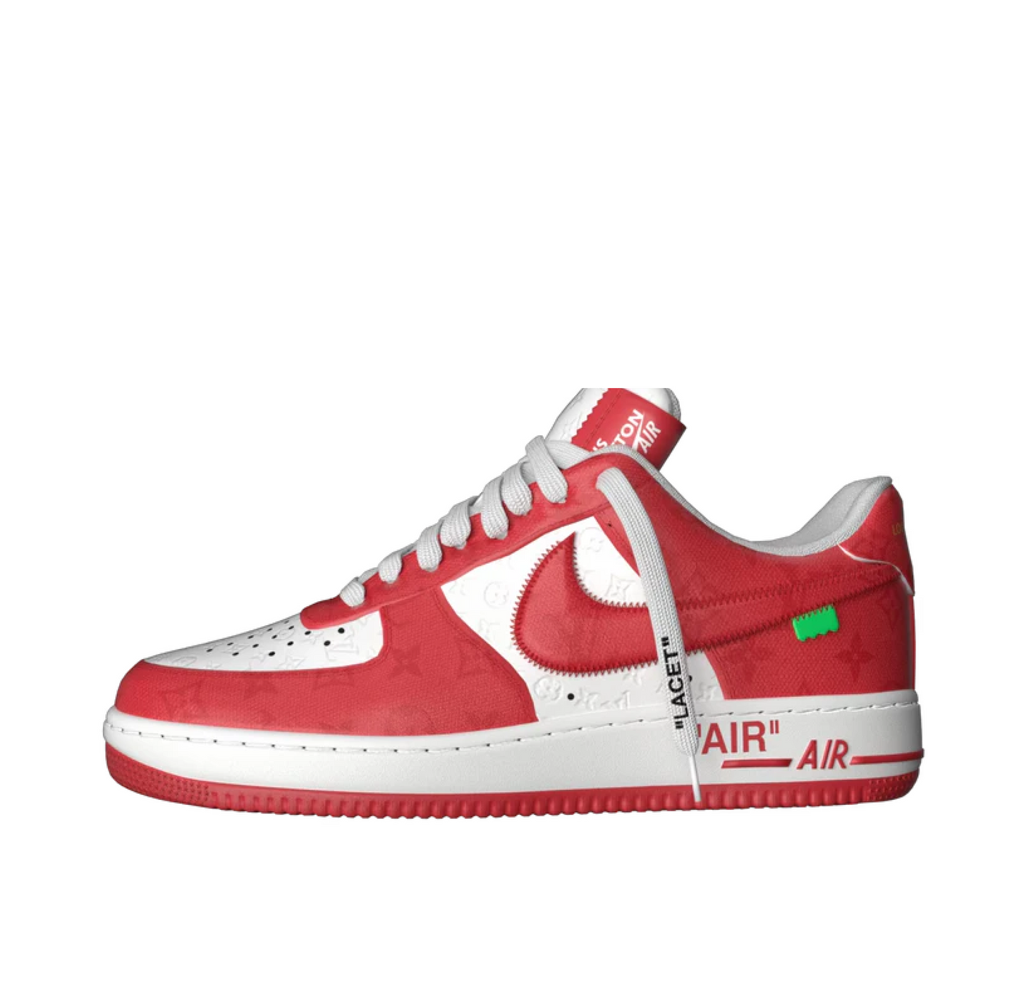 Louis Vuitton Nike Air Force 1 Low By Virgil Abloh White Red