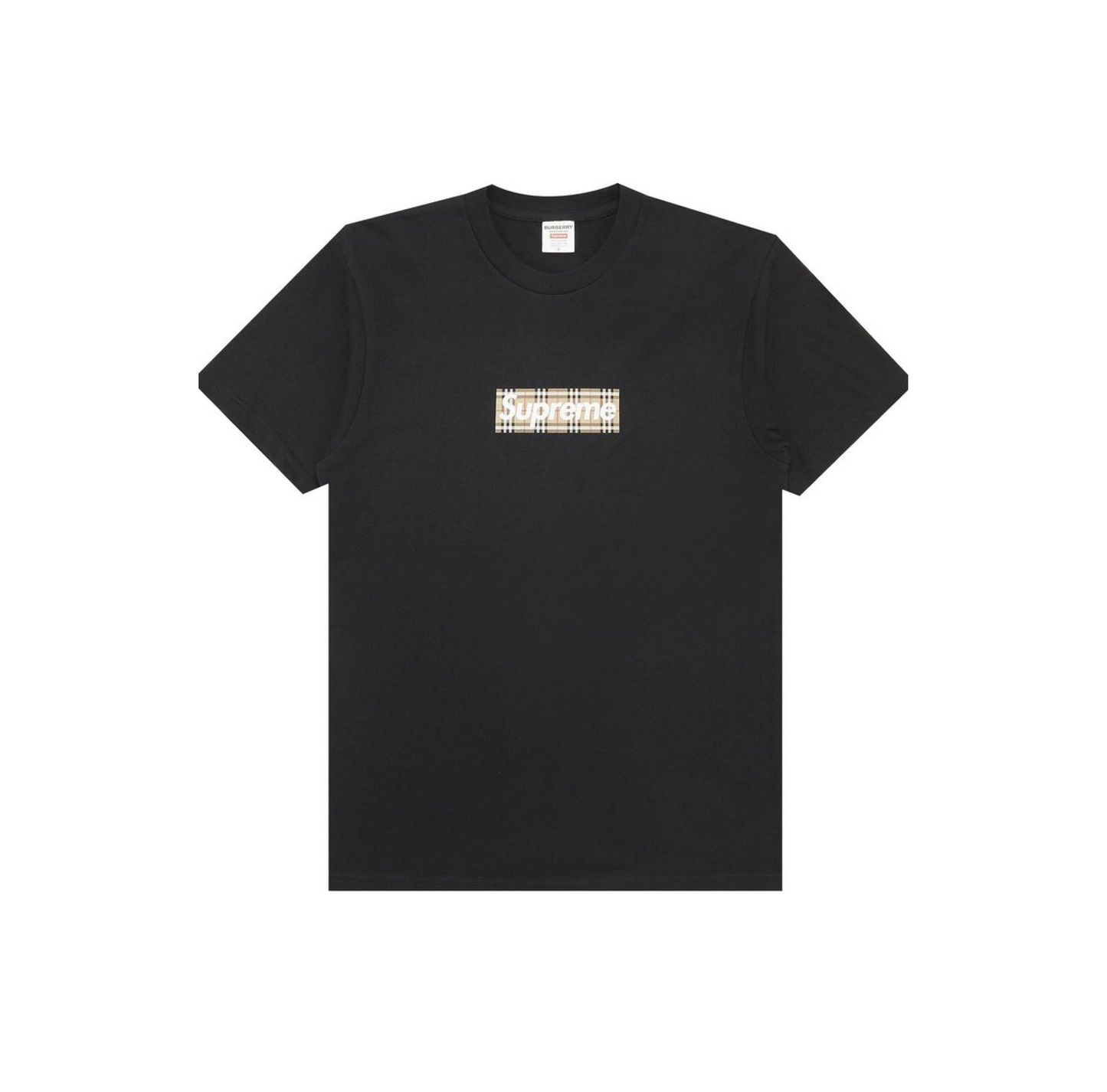 Supreme Burberry Box Logo Tee Black