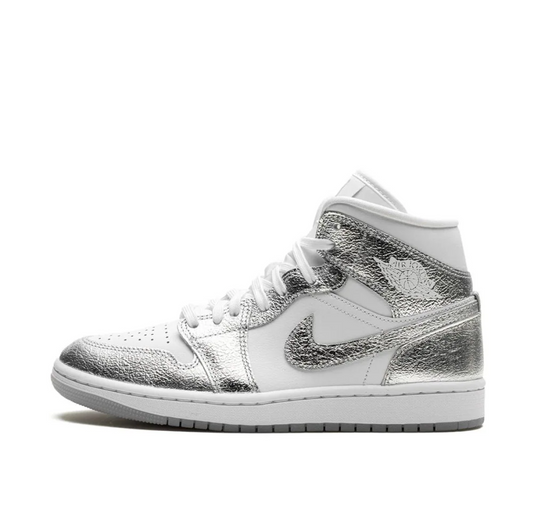 Air Jordan 1 Mid SE Metallic Silver (W)